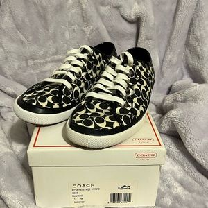 Coach Etta Heritage Stripe Sneakers * LIKE NEW*